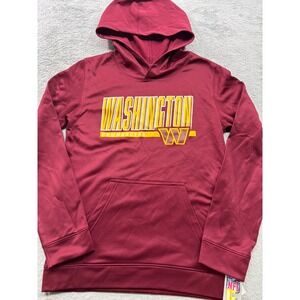 NFL Washington Commanders Youth XL 16/18 Burgundy Performance Pullover Hoodie
